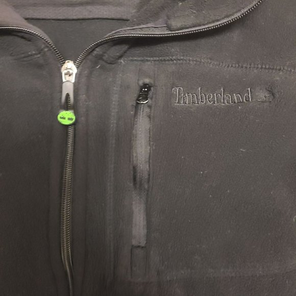 Timberland Fleece Jacket Full Zip Black Men's XXL - Picture 8 of 14